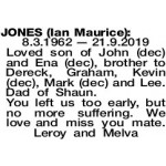 JONES Ian Maurice