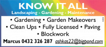 Landscaping, Gardening & Maintenance